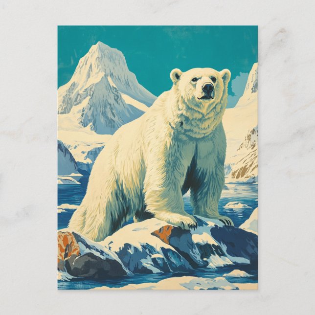 Polar bear vintage postcard (Front)