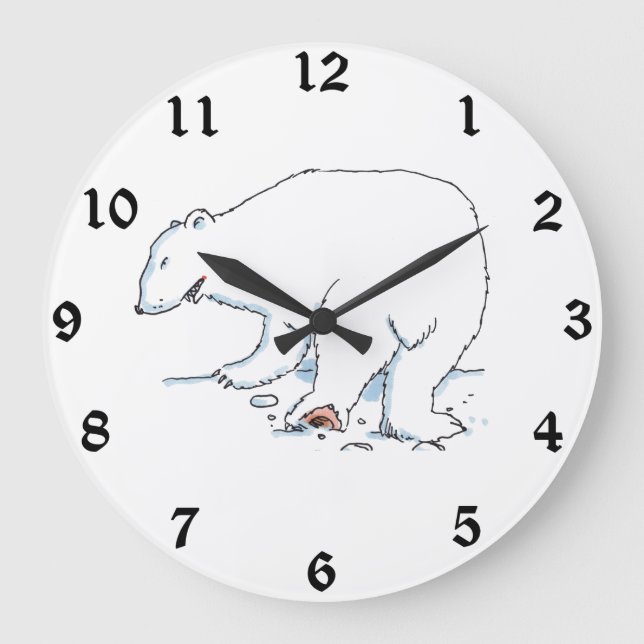 Polar Bear wall clock (Front)
