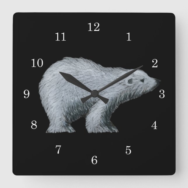 Polar Bear Wall Clock (Front)