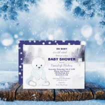 Polar Bear Watercolor Baby Shower