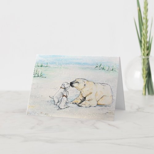 Polar Bear Westies Holiday Card