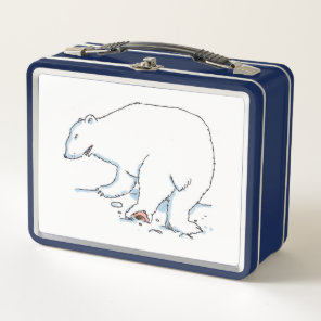 Polar Bear white and blue lunchbox
