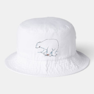 Polar Bear white bucket hat