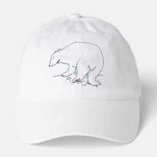 Polar Bear white dad cap