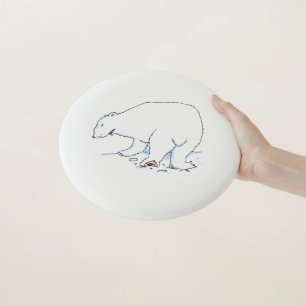 Polar Bear white Frisbee