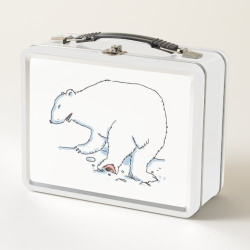 Polar Bear white lunchbox