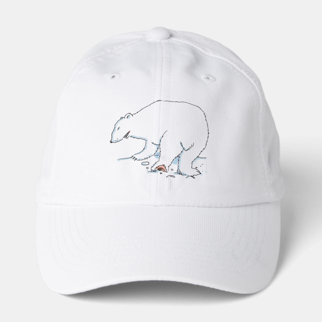 Polar Bear white performance cap (Front)