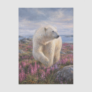 Polar Bear Wildflower Arctic Tundra Tissue Paper