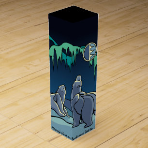 Polar Bear Wine Box Native Bear Art Box