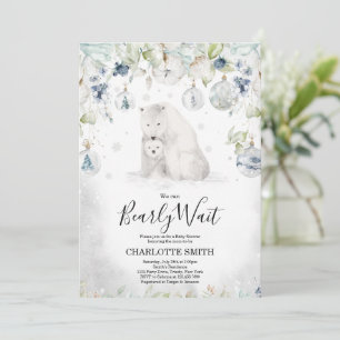 Polar Bear Winter Baby Shower Invitation