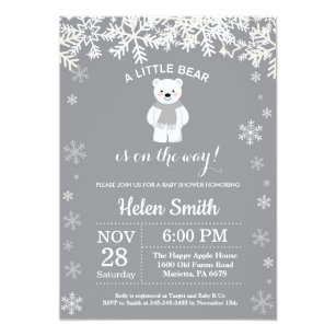 polar bear themed baby shower