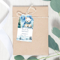 Polar bear winter baby shower thank you favor