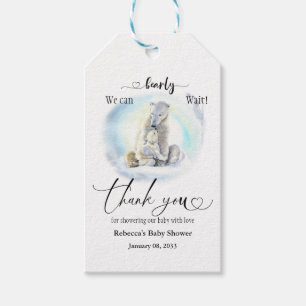 Polar Bear Winter Bearly Wait Baby Shower Favor Gift Tags