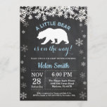 Polar Bear Winter Boy Baby Shower Chalkboard Invitation<br><div class="desc">Polar Bear Winter Boy Baby Shower Invitation. White Snowflake. Boy Baby Shower Invitation. Winter Holiday Baby Shower Invite. Chalkboard Background. Black and White. For further customization,  please click the "Customize it" button and use our design tool to modify this template.</div>