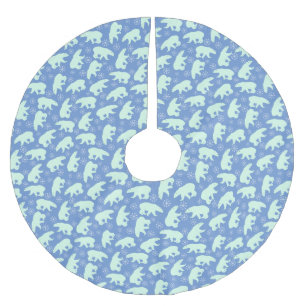 Polar Bear Winter Brushed Polyester Tree Skirt