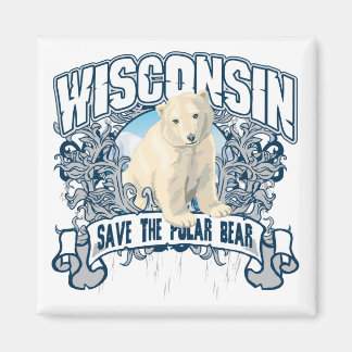 Polar Bear Wisconsin Magnet