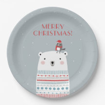 Polar Bear Wishes Paper Plates