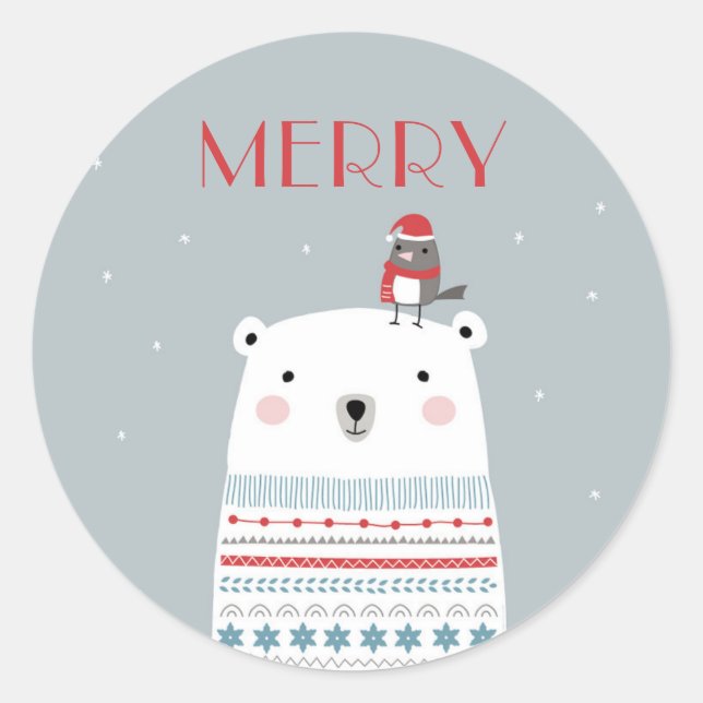 Polar Bear Wishes Stickers (Front)