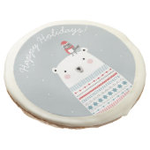 Polar Bear Wishes Sugar Cookie (Angled)