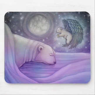 Polar Bear with Angel Mousepad
