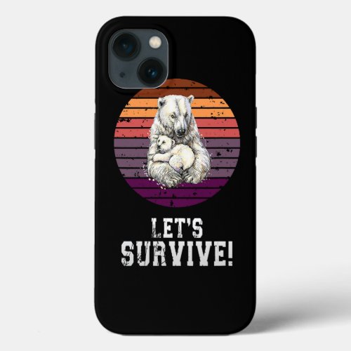 Polar bear with child polar bears animal rights ac iPhone 13 case