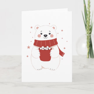 Polar Bear with Cocoa  Card