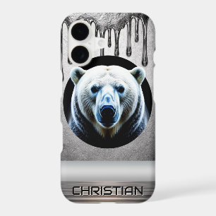 Polar Bear With Custom Name 🐻❄️ iPhone 17 Case