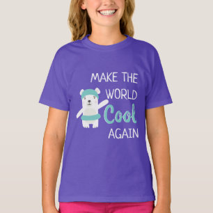 Polar bear with swim ring climate change T-Shirt
