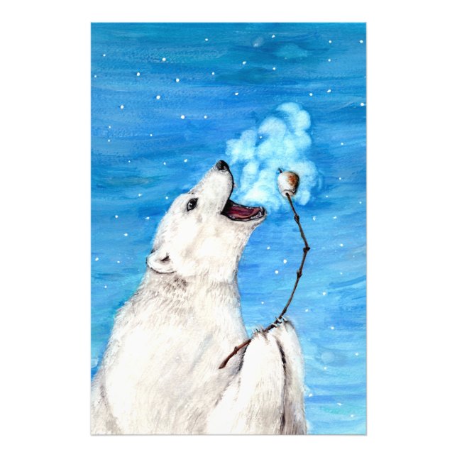 Polar Bear with Toasted Marshmallow Photo Print (Front)