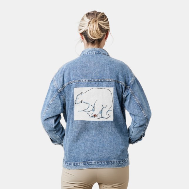 Polar Bear women denim jacket (Model)
