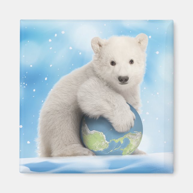 Polar Bear World Magnet (Front)