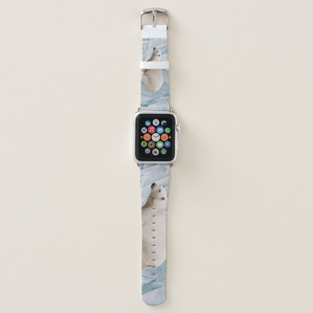 Polar Bear: Zoo Habitat Glimpse Apple Watch Band (Front)
