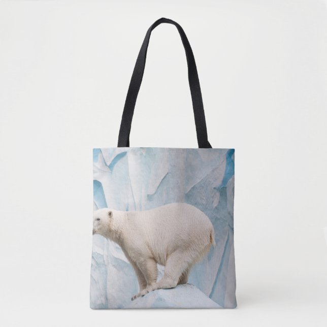 Polar Bear: Zoo Habitat Glimpse Tote Bag (Front)