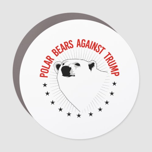 Polar Bears Against Trump Car Magnet