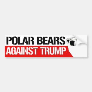 Polar Bears Against Trump - Resistance Bumper Stic Bumper Sticker