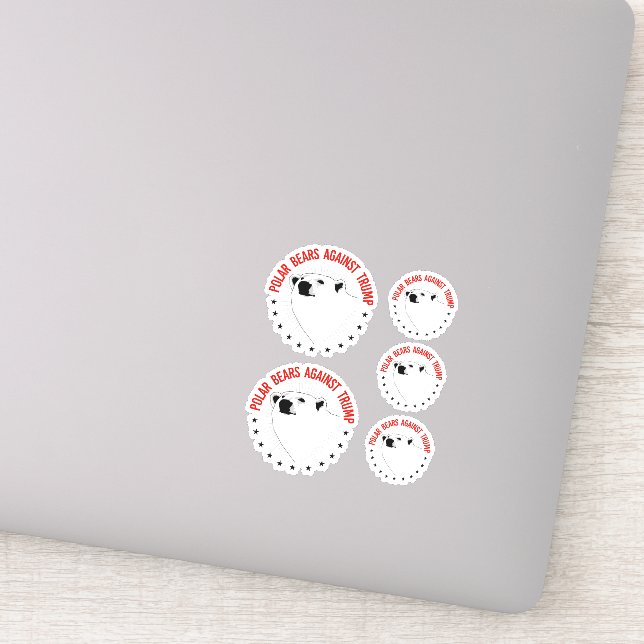 Polar Bears Against Trump Sticker (Detail)