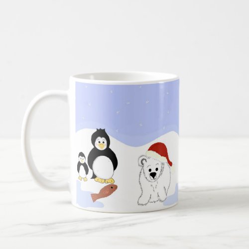 Polar Bears and Penguins Coffee Mug