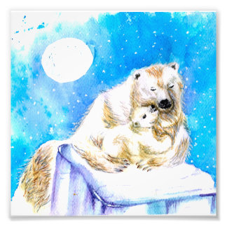 Polar bears art print