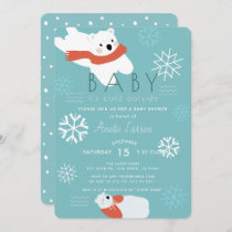 Polar Bears Baby Its Cold Outside Shower Invitation