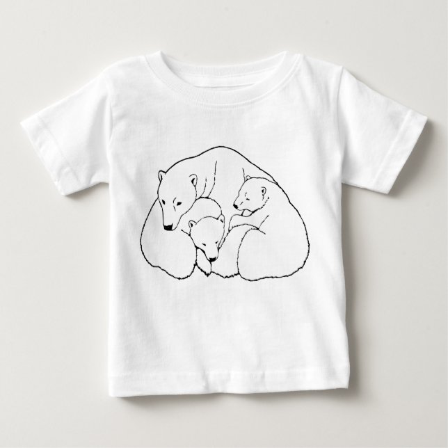 Polar Bears Baby Shirt Polar Bear Cubs Tee (Front)
