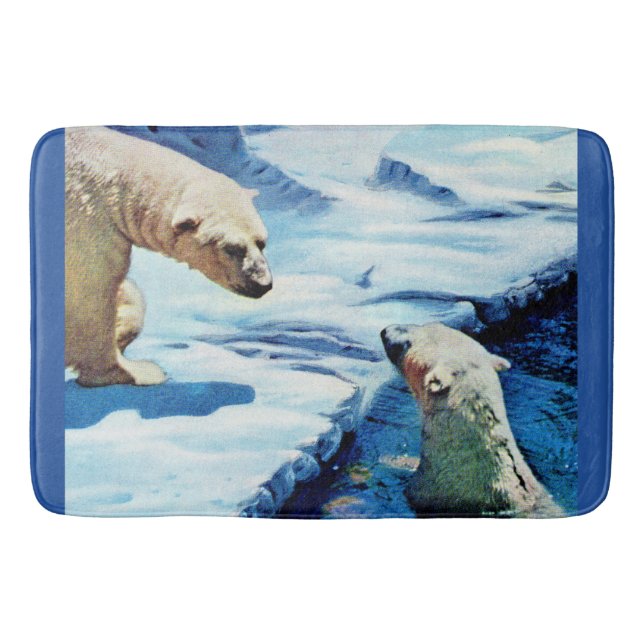 polar bears bathroom mat (Front)