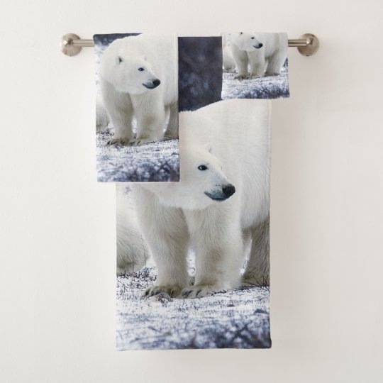 Polar Bears Bathroom Towel Set