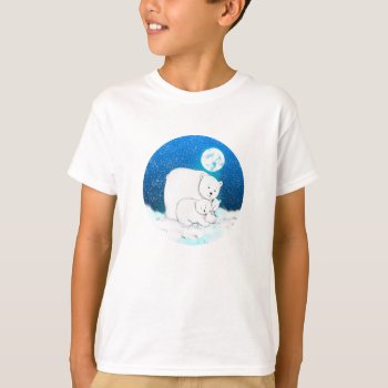 Polar Bears Being Cute Ringer T-shirt by AutumnRoseMDS at Zazzle