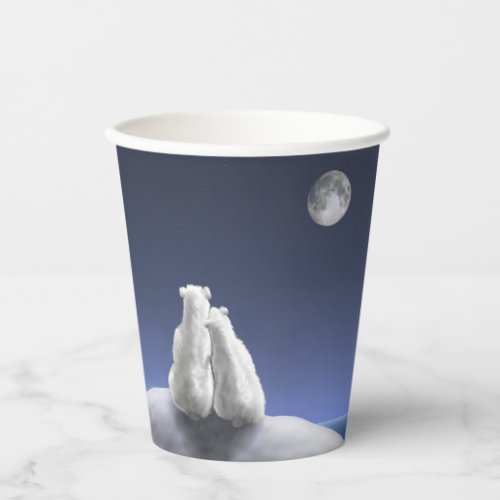 Polar Bears by Moonlight Paper Cup