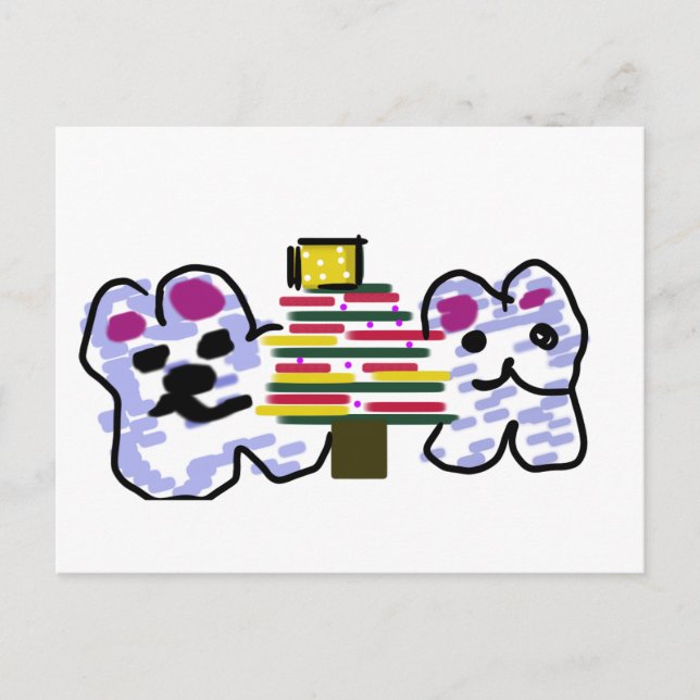 Polar bears Christmas  Postcard (Front)
