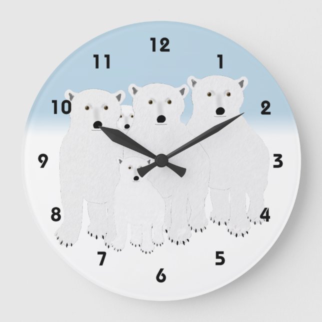 Polar Bears Clock (Front)