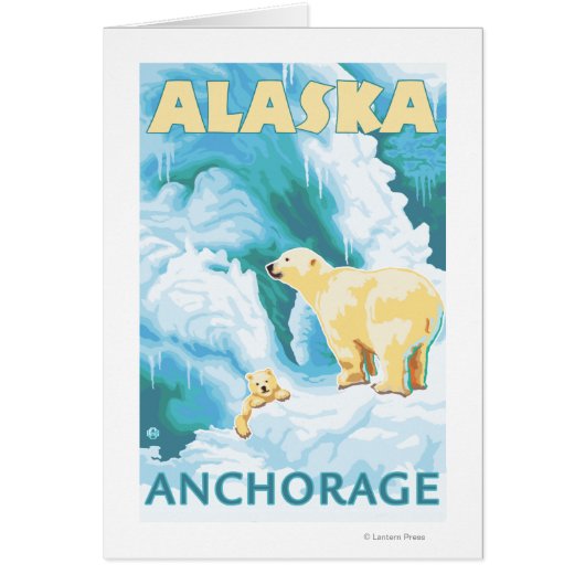 Polar Bears & Cub - Anchorage, Alaska Cards (Front)