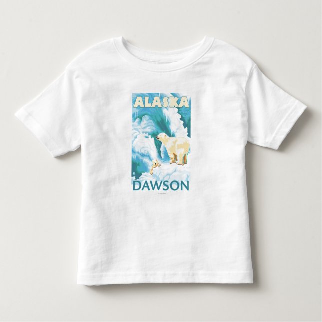 Polar Bears & Cub - Dawson, Alaska Toddler T-shirt (Front)