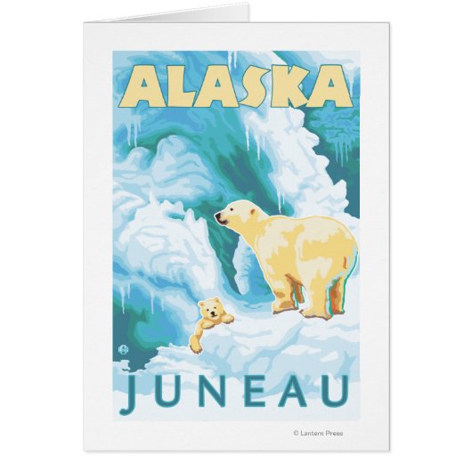 Polar Bears & Cub - Juneau, Alaska Cards (Front)