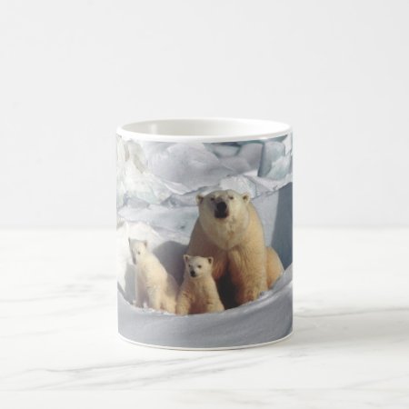 Polar Bears Cubs Arctic Wildlife Nature Coffee Mug